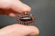 Antik Granat Ring 900 Silber Vergoldet Meisterstempel Gi Punze Marke Ringe Bild 5