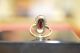 Antik Granat Ring 900 Silber Vergoldet Meisterstempel Gi Punze Marke Ringe Bild 6