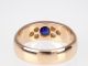 Jugendstil 585 Gold 0,  58 Ct Saphir 0,  25 Ct Diamant Verlobung Band Ring,  Antik Ringe Bild 4