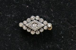 Art Deco Miniatur Brosche Mit Diamantrosen In 750 Gold Bild