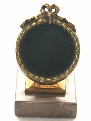 Jugendstil Taschenuhrenständer Bronze Vergoldet Mit Marmorsockel Um 1910 Bild