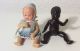 Kleine Alte Schildkröt Puppe,  Schwarze Babypuppe Puppenstube Puppenhaus Original, gefertigt vor 1970 Bild 1