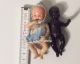 Kleine Alte Schildkröt Puppe,  Schwarze Babypuppe Puppenstube Puppenhaus Original, gefertigt vor 1970 Bild 5