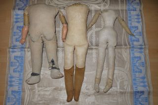 3 Puppen Körper Zum Restaurieren,  Antik Bild