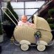 Wunderschöner Alter Korb Puppenwagen 50 J.  Kinderwagen Puppenwagen Bild 1