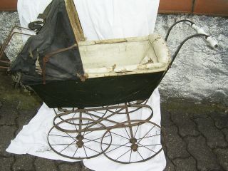 Alter Kinder Puppenwagen Um 1890 - Sehr Selten - - Alter Fundzustand Bild