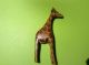 7 Handgeschnitzte Holz - Tiere Giraffe Zebra Elefant Löwe Keiler 70/80er Jahre Holzspielzeug Bild 2