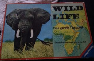 Ravensburger Spiel Wild Life Wildlife Große Tierspiel Safari Um Die Welt V.  1976 Bild