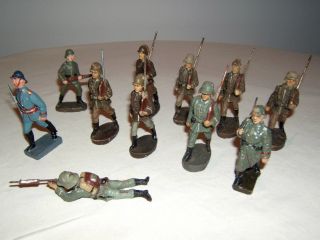 Konvolut,  Elastolin,  11 X 7cm / 7,  5 Cm,  Wehrmacht,  Landser,  Marschierer,  Kämpfer Bild