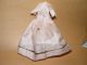 Altes Franz.  Kleid - Puppe - Modeladen - Puppenhaus - Puppenstube - Bastler Original, gefertigt vor 1970 Bild 1