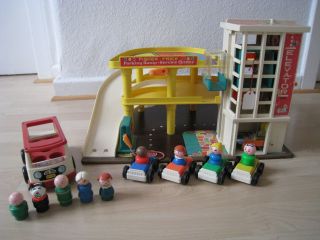 Fisher Price Garage 930,  Mini Bus 141,  70er,  Vintage,  Parkhaus,  Parkgarage,  Rar Bild