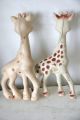 Zwei Vintage Sophie La Girafe Quitschtiere Naturkautschuk Giraffe Antikspielzeug Bild 1