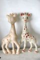 Zwei Vintage Sophie La Girafe Quitschtiere Naturkautschuk Giraffe Antikspielzeug Bild 2