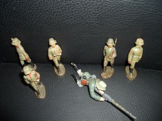 Konvolut Elastolin Lineol 6 Soldaten Schützen Figuren Sammlung 14 Bild