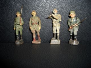 Konvolut Elastolin Lineol 4 Soldaten Schützen Figuren Sammlung 11 Bild
