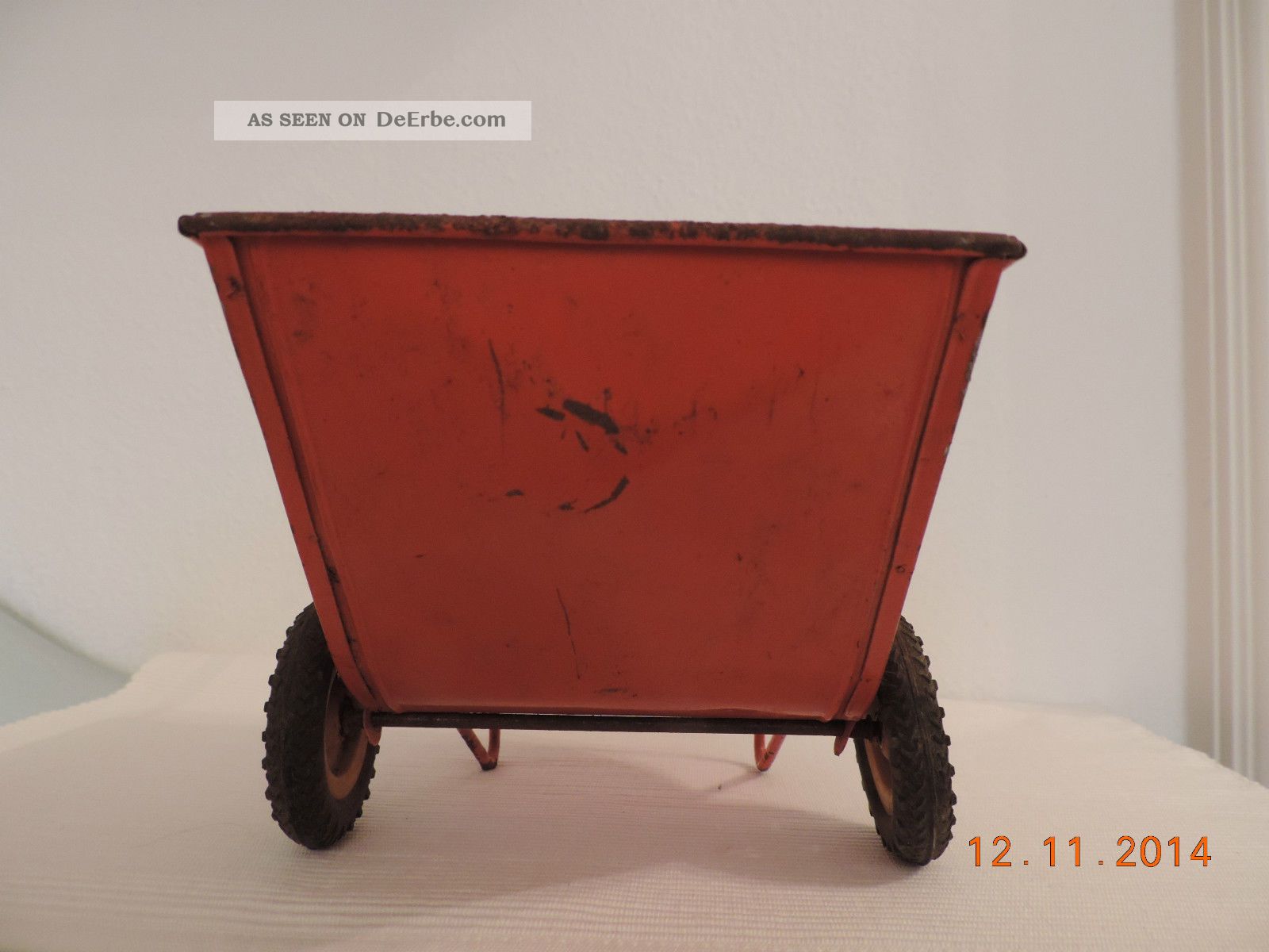 Gama Karre Lore Schub Gärtnerschubkarre Handwagen Blech 50er Jahre