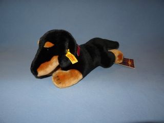 Steiff Dachshund Welpe - Liegt - 079245 - Neuwertig - Alle Ids - Viele Steiff - Auktionen Bild