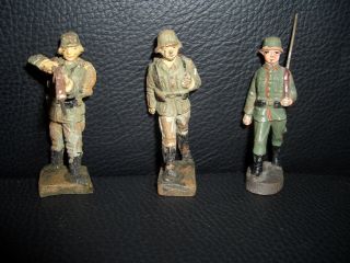Konvolut Elastolin Lineol 3 Soldaten Schützen Sanitäter Figuren Sammlung 7 Bild