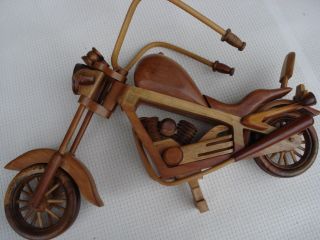 Motorad Aus Holz Bild