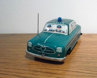 Blomer & Schüler Blechspielzeug Polizei Borgward Hansa Um 1954 - Very Rare - Bild