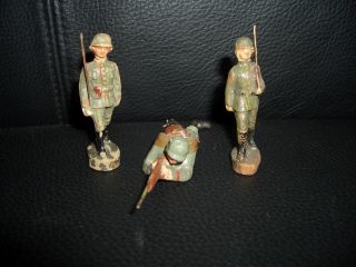 Konvolut Elastolin Lineol 3 Soldaten Schützen Schusso Figuren Sammlung 4 Bild