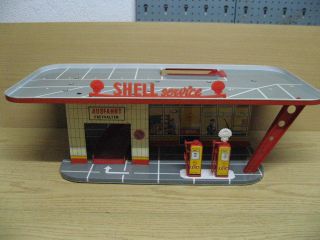 Tippco Tco Tankstelle Shell Mit Parkdeck Blechspielzeug Bild