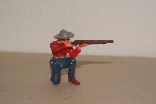 Cowboy Mit Gewehr Elastolin Knieend Bild