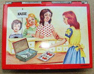 Kinderkasse Mit Spielgeld 1960 - 1970 Bild