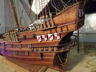 Fregatte Modellschiff Holz Handgemacht Mittelalter - - - - - Topp Bild