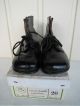 Alte Antike Reichsadler Schwarze Kinderschuhe Kinderstiefel Schuhe Stiefel Ovp Original, gefertigt vor 1970 Bild 1