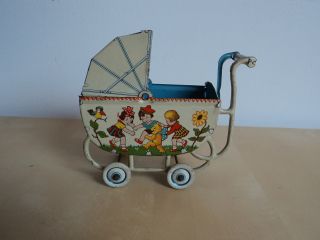 Blechspielzeug Puppenwagen Nr.  102,  Sehr Alt Bild