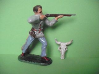 Elastolin Cowboy Mit Gewehr In Bv Ii,  Büffelkopf,  7 Cm Bild