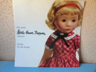 Die Neuen Käthe Kruse Puppen Falt Prospekt 1963 /64 Komes Mannheim Nr.  2 Bild