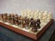 Antikes Schachspiel Marmor Holz Holztruhe Alt Schwer 7,  9kg Rar - Dachbodenfund Gefertigt vor 1945 Bild 3