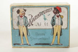 Altes Stempelspiel - Karikaturen Um 1910 / Jugendstil,  Sehr Gut Erhalten Bild