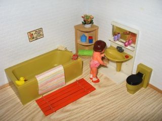 Modella - Möbel Badezimmer Puppenhaus - Puppenstube - Puppenküche Bild