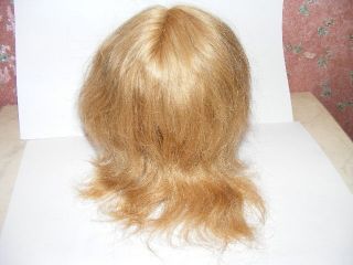 Alte Echthaar - Perücke - Blond - Für Puppe - Kopfumfang Ca 28 Cm Bild