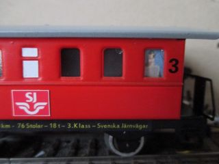 Schwedische Bahn,  Märklin 800 Tin Plate Sj,  Zwei Blechwagen Unikate Bild