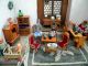 Alte Antike Puppenstube Mit Möbel Puppen Einrichtung Küche Wohnzimmer Erker Puppenstuben & -häuser Bild 1