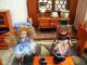 Alte Antike Puppenstube Mit Möbel Puppen Einrichtung Küche Wohnzimmer Erker Puppenstuben & -häuser Bild 4