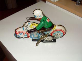 Blechspielzeug - Motorrad Rarität Aus Den 70er Jahren Bild