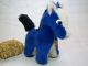 Hermann Blaues 22cm Pferd Old 8,  6 Inch Blue Horse With Id Button Stofftiere & Teddybären Bild 1