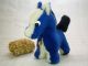 Hermann Blaues 22cm Pferd Old 8,  6 Inch Blue Horse With Id Button Stofftiere & Teddybären Bild 4