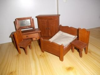 Schöne Alte Möbel,  Schlafzimmer,  Wohl Schneegaß,  Ca.  1920,  Sehr Gute Erhaltung Bild