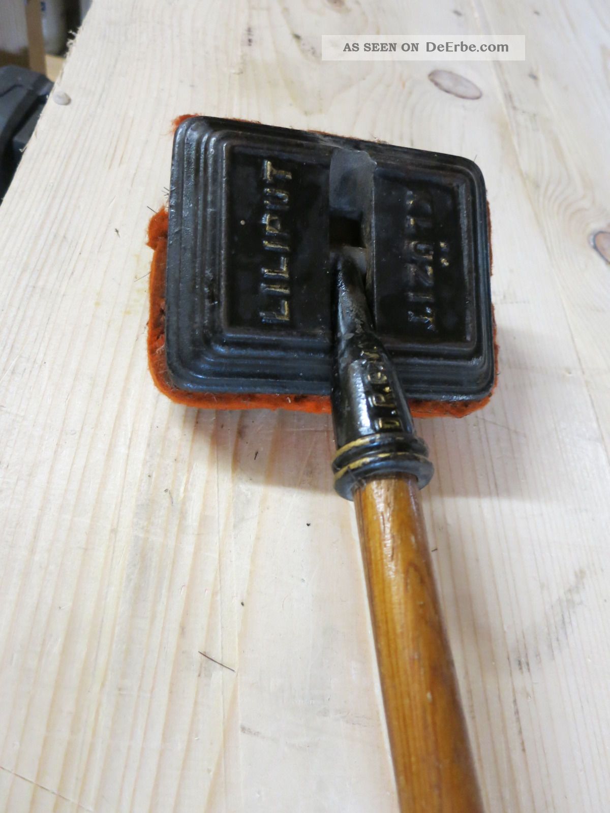 Aus Großmutters Zeiten: Alter Bohnerbesen, Bohnerblocker Für Kinder ...