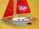 Schönes Seifert/gÜnther Segelboot - MÖve - Gr.  : 39x50cm - Kit Kat Werbemodell Gefertigt nach 1970 Bild 1
