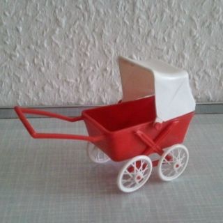 Alter Kleiner Puppenwagen Für Die Puppenstube,  10 Cm Lang,  Unbenutzt Bild
