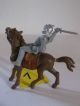 Ritter Mit Schwert Auf Pferd 1,  Ddr - Spielzeug,  Mittelalter Gefertigt nach 1945 Bild 1