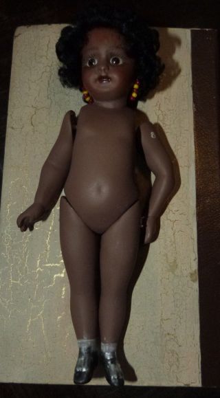 Farbige Puppenstuben - Puppe Ca.  19 Cm - Glasaugen - Biskuit Porzellan Bild