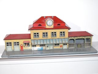 Blech Tin Plate Bahnhof Bild